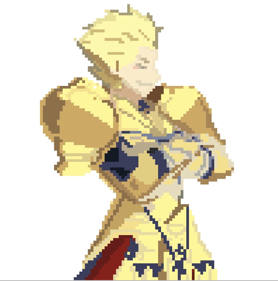 boshi_331's tweet photo. ドッド絵風ギルガメッシュ https://t.co/7gEdvjLzkv