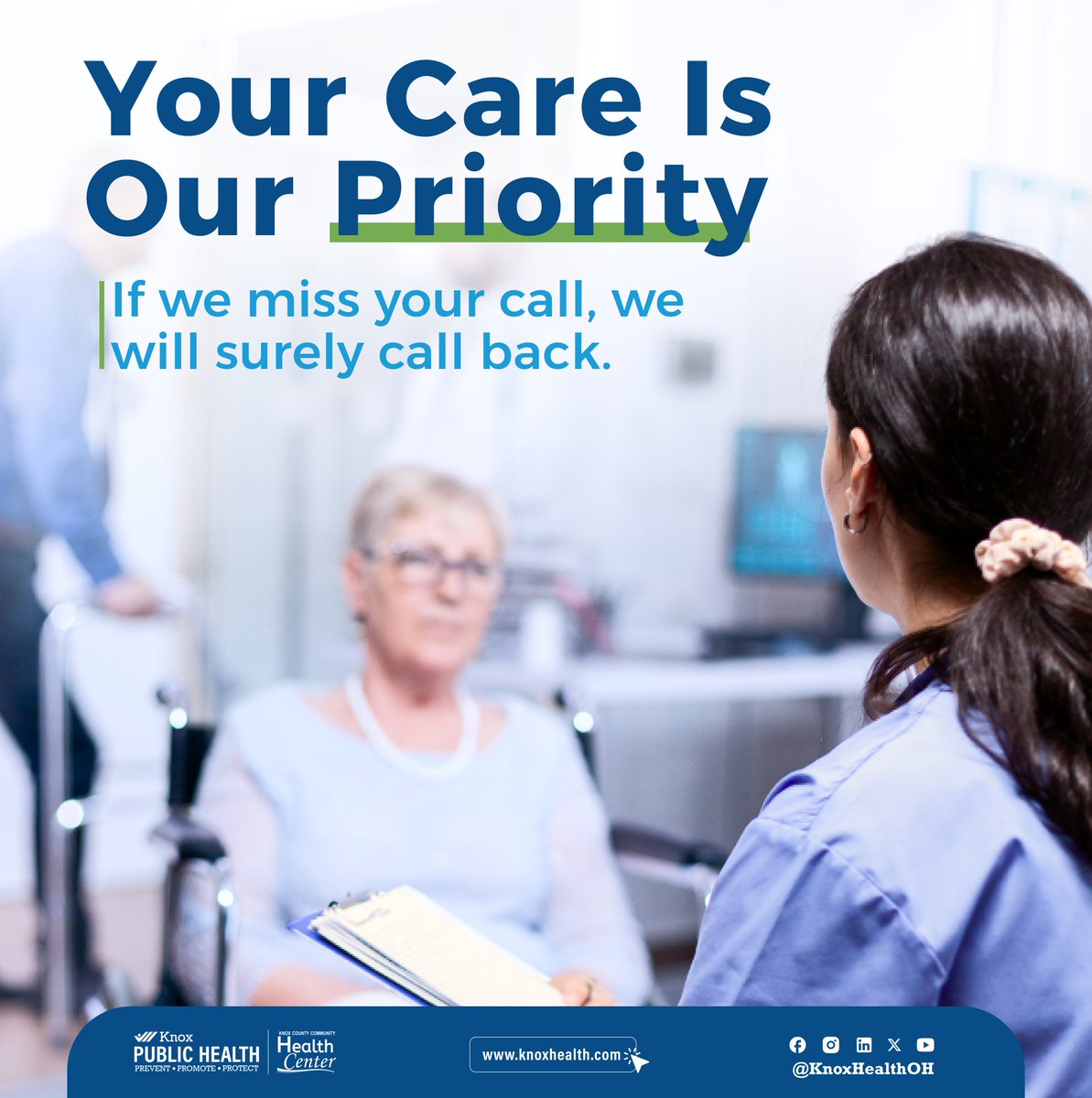 KCCHealthCenter's tweet photo. 📞 A Quick Note to Our Patients

We're committed to giving every patient the time and attention they deserve. If we're unable to answer your call, please leave a voicemail and we'll get back to you as soon as possible. Thanks for your patience and understanding. ❤️

#KCCHCCares https://t.co/RHXDYb4lKN