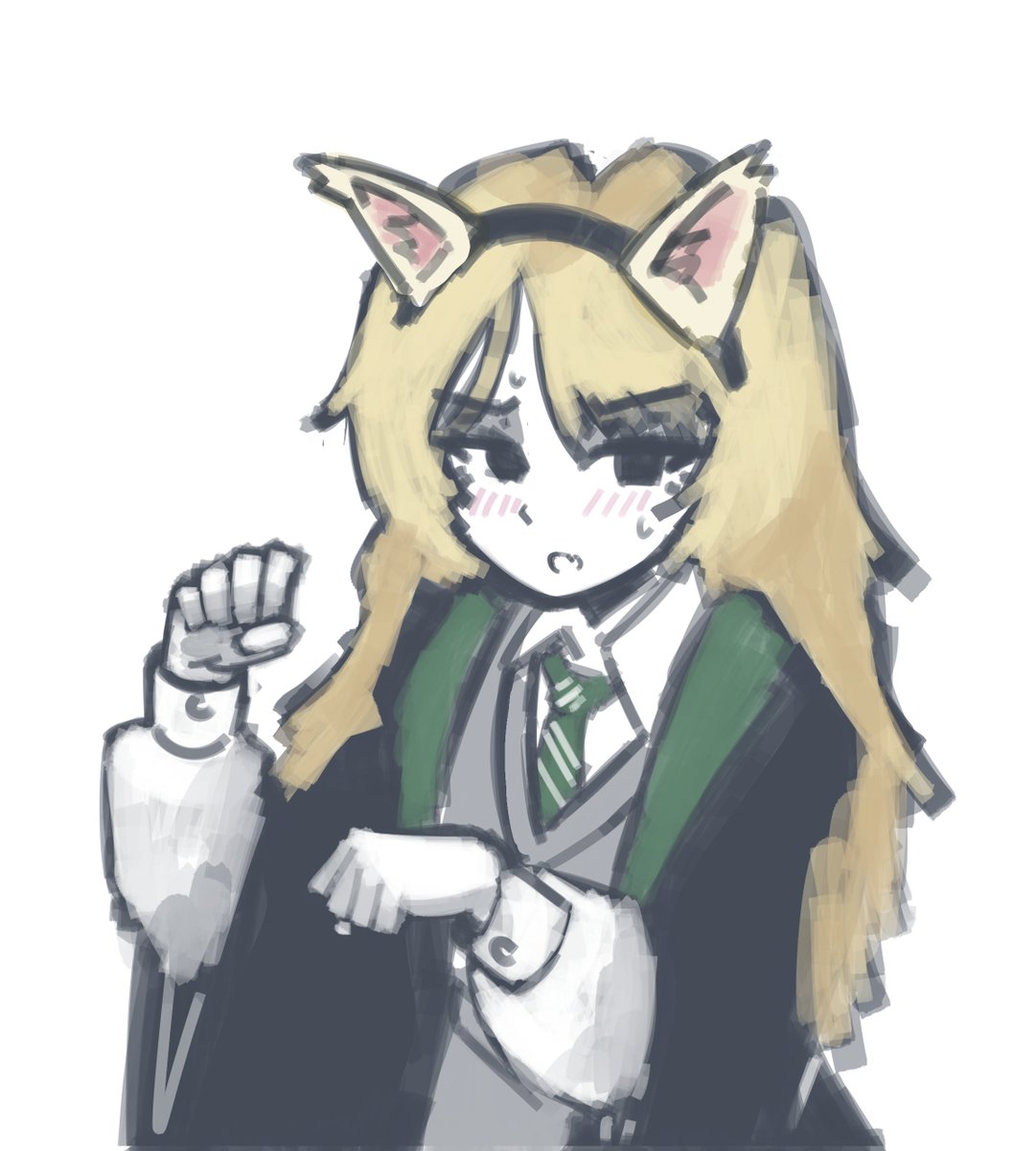 trun2554's tweet photo. Draco Malfoid... Meowfoid? https://t.co/gWxZrcUyx7