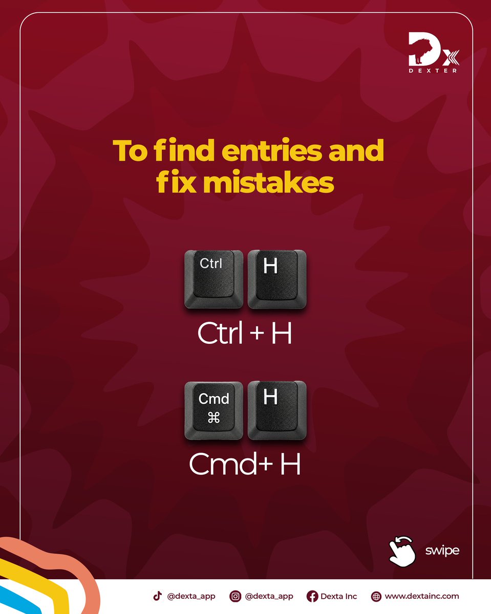dextainc's tweet photo. Stop doing manual lookups.
Swipe through to learn basic data tricks that impress employers instantly!
What other shortcuts do you know?
Drop them in the comments👇
#excelshortcut #dataanalytics #dataanalyst #dextatips https://t.co/s0iXd7cuWL