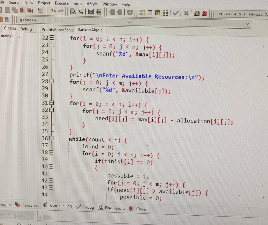 Vaishnavi_1101_'s tweet photo. Today I finally got my hands dirty with Bankerโs Algorithm.
Not just memorizing the steps, understood the logic behind deadlock avoidance, coded it in C, and got the output right.
#OS #CProgramming #BTechCSE #LearningInPublic #OperatingSystem https://t.co/Uaz7cDsCC7