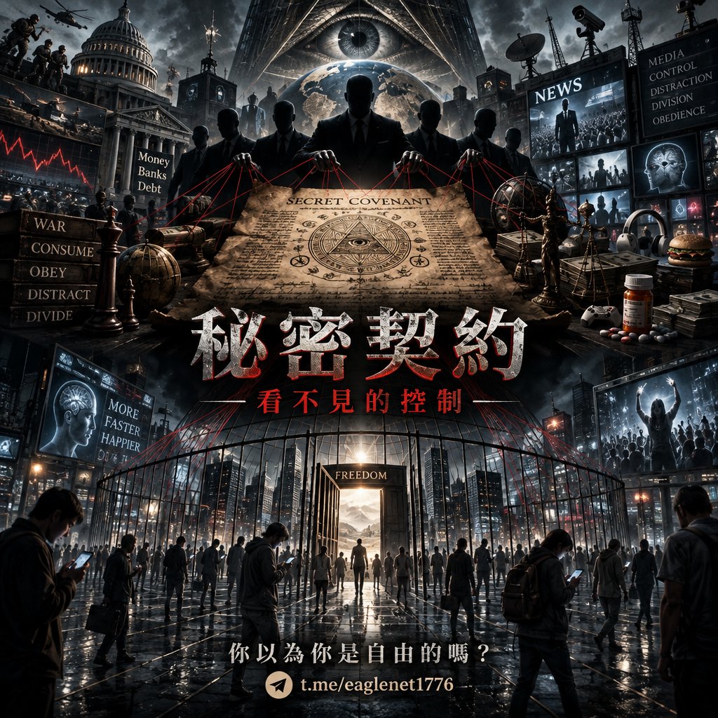 eaglenet1776's tweet photo. 🎬「秘密契約」：一套操控人類的陰謀論敘事
簡單說，這段內容在講一份被稱為「秘密契約」的神秘文件，影片聲稱它是由洛克菲勒家族，甚至更高層的勢力制定，用來描述一套長期控制人類的計畫。
⚡️讀完整內容📷https://t.co/vOIm6EhPIO      
🅧原文: https://t.co/6L8d7F1AMh https://t.co/s0mZxExAUL