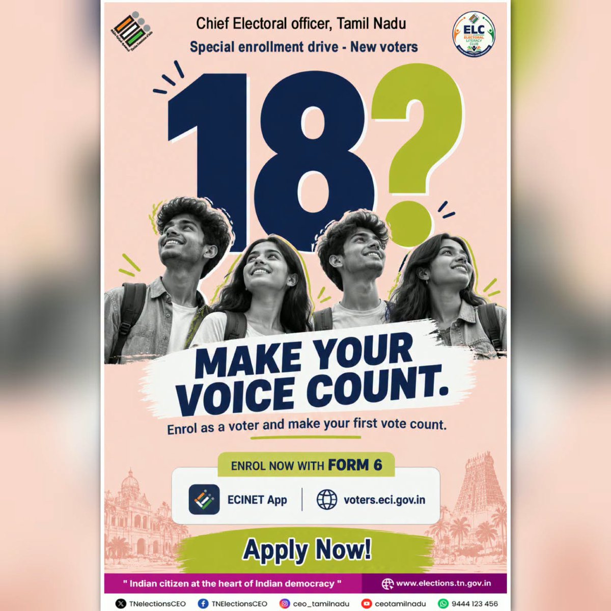 collrpmb1's tweet photo. Make your voice count !
"New voters enrollment special drive" https://t.co/7ocEq9ru8y