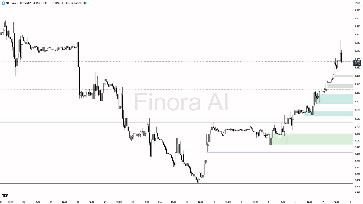 📈 $NATGAS +2.2% with extreme long funding – 1h bullish structure eyes the reclaim

- my bias is bullish here on the 1h structure, but this is a counter-trend b