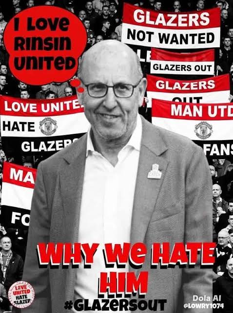 Gazelliottmufc's tweet photo. GET OUT   #GlazersOUT https://t.co/CjHpCrgJdl