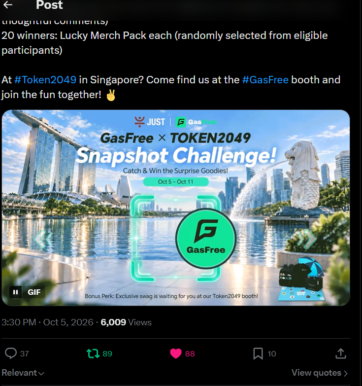 chamaYT123's tweet photo. I’d definitely choose zero gas fee transactions as my favorite GasFree benefit. 💯 Lower friction, fewer unexpected costs, and a much smoother experience for everyday Web3 users. This is the kind of utility that can drive real adoption. 🚀 #GasFreeTOKEN2049
@Chalaka_Themiya
@ChamathDanuja
@OshanPerer89079