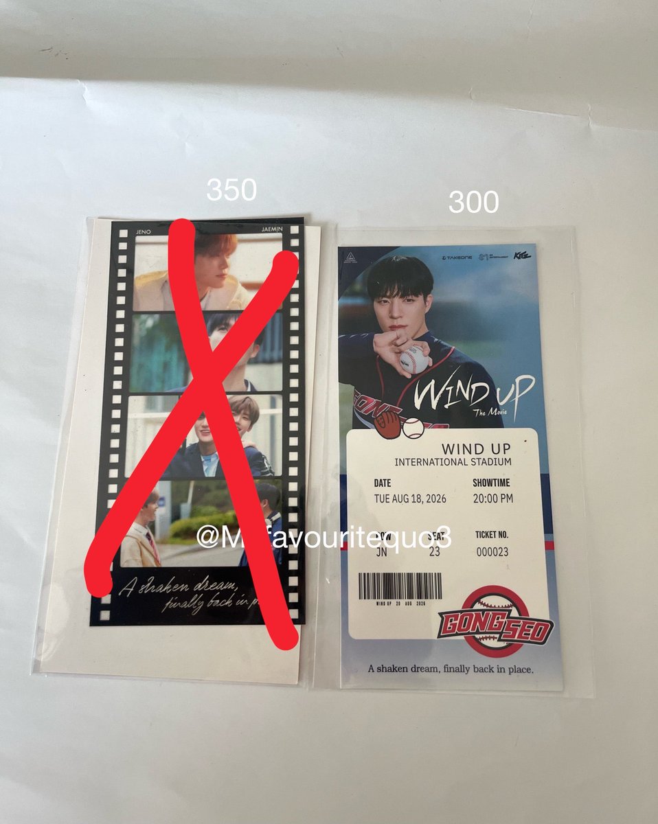Myfavouritequo3's tweet photo. WTS พร้อมส่ง ticket Wind Up jeno เจโน่
winp up โรง sf ใบละ 300 ตามรูป สนใจ เดมได้เลยค่า
#ตลาดนัดnctdream #WINDUP #ไวนด์อัพ ⚾ https://t.co/68Bi7VmJCz