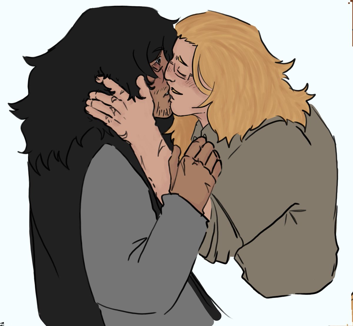 estiaz_CAT's tweet photo. Erasermic but it's a cowboy au and they are kissing #erasermic #fanart #bnha #fanart https://t.co/VEbQzLJISJ