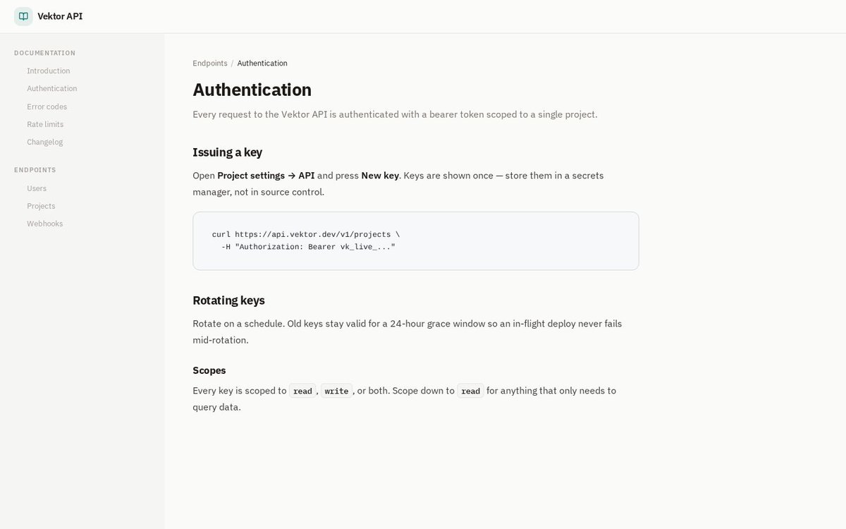 gsharm_'s tweet photo. Every Dokly theme used to be the same layout in a different color.

Shipped two that aren't. Quarry is for dense API refs: flat canvas, no card-grid homepage. Meadow is for internal wikis: warm wash, biggest type in the lineup.

The real work was making layout data, not CSS. https://t.co/TVZyWcBNFV