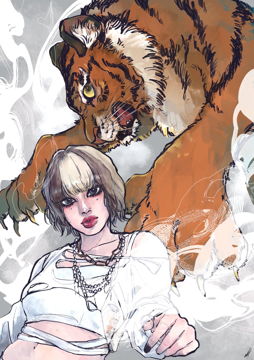 72NO70587's tweet photo. 衣装の胸ポケットにTigerがいたNAOKO
#HANA_FANART https://t.co/YDmUb0qTkx