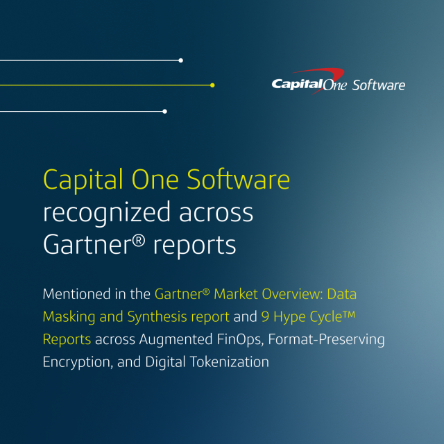 GANESHBHARATHAN's tweet photo. Proud moment for our team at Capital One Software! 🚀 Gartner named us across four key research areas, including the Market Overview for Data Masking and Hype Cycle Profiles across Digital Tokenization, Augmented FinOps, and Format-Preserving Encryption. https://t.co/jMiTbt4yTS https://t.co/a6SUHyYfvs