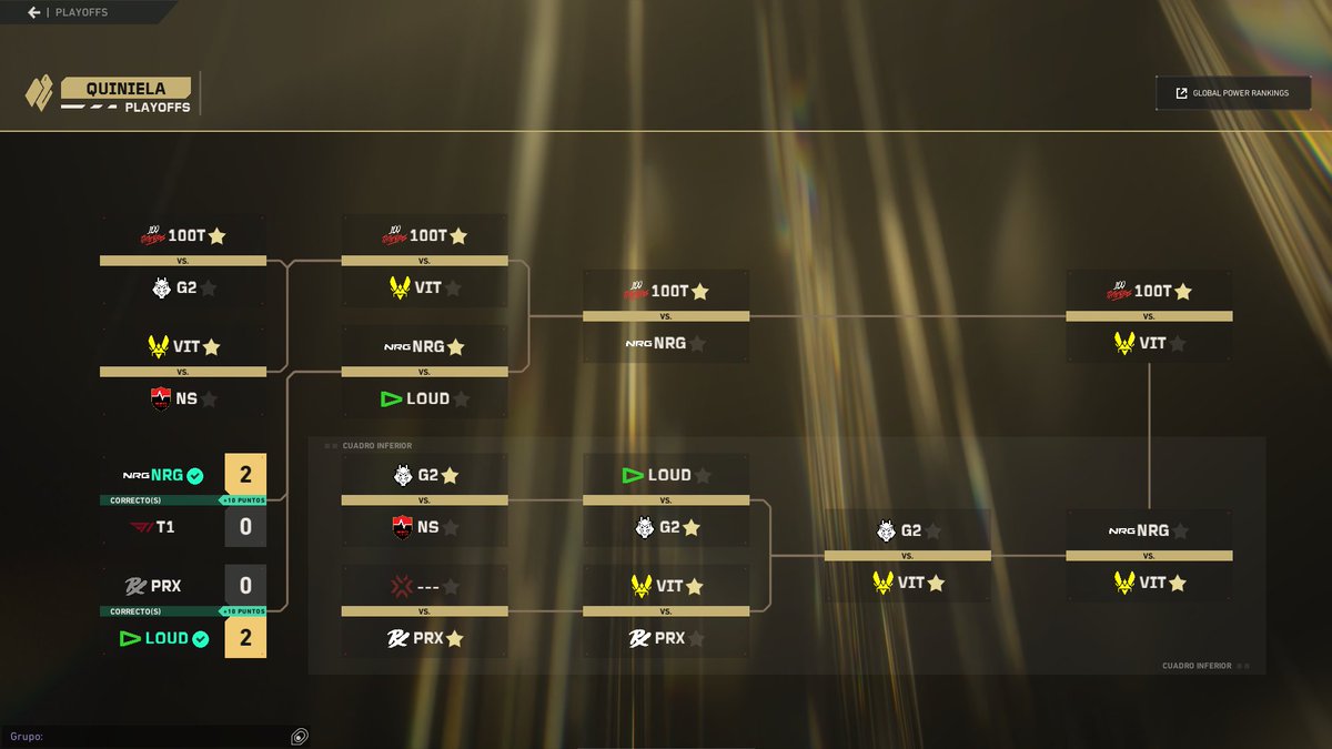 cha0UwU's tweet photo. LOUD信じてよかった
次は100TとVITが勝てば一旦は一回戦を全当て https://t.co/c5EKldket7