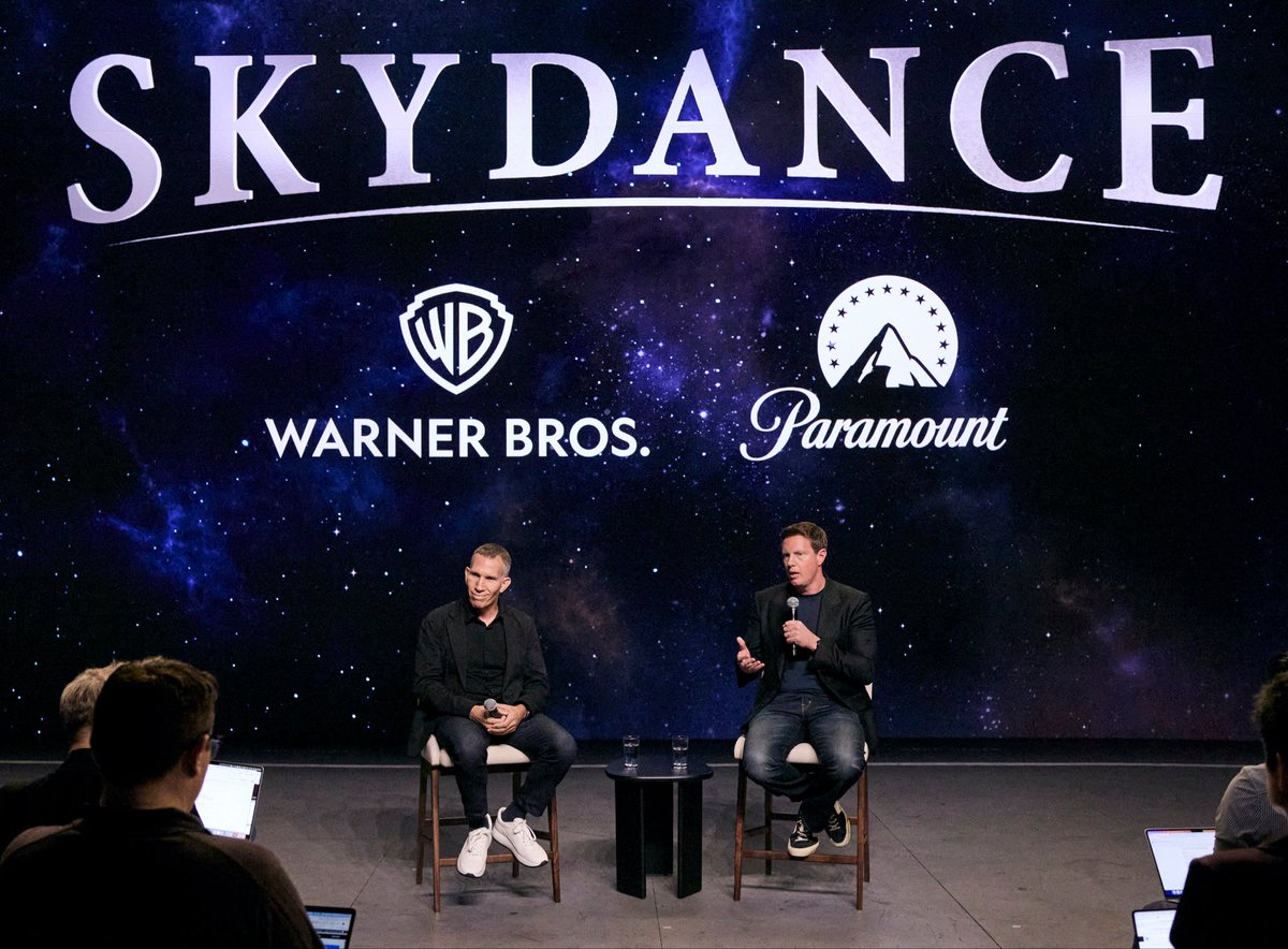 pkafka's tweet photo. David Ellison is the CEO of Skydance because his father Larry gave him billions to build a media empire. 

But until very recently, Larry Ellison was not interested in the media biz. What changed? 

@cityofthetown explains on Channels: https://t.co/uyQw0ASoZz https://t.co/QRhFgCtlQ6
