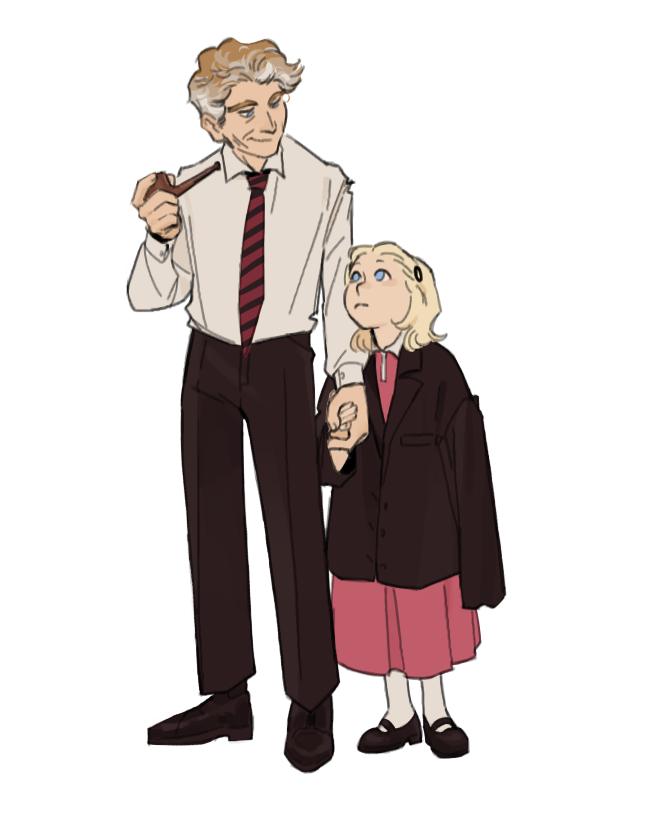dranktwocoffees's tweet photo. doodled gwendy with her dad https://t.co/V7JF4IDoEs