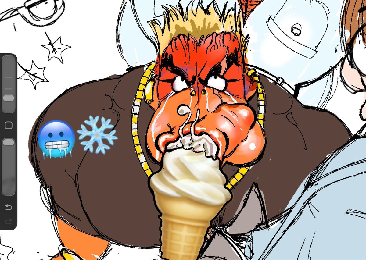 Deep_Red4's tweet photo. He’s about to freeze his brains 🥶 https://t.co/GU4tAN8cUk