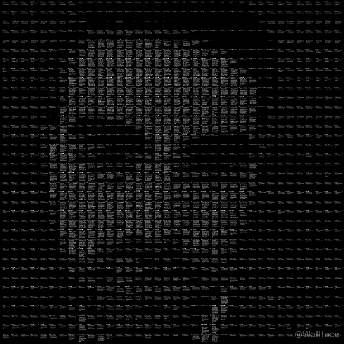 Wallface's tweet photo. 1,296 posts of @benshapiro accusing people of lying, put together.