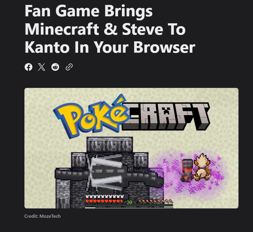 BrianDevoor's tweet photo. PLAY POKEMON ON X.

This dev developed "PokeCraft" and its going VIRAL.

Its literally a Minecraft x Pokemon collab which combies both games.

Watch the video below, its INSANE.

He is looking for Sponsors & I found his Github:
https://t.co/Dp9B0w2mHQ

https://t.co/MbvRvpp2cj

https://t.co/q51rL9hhTD