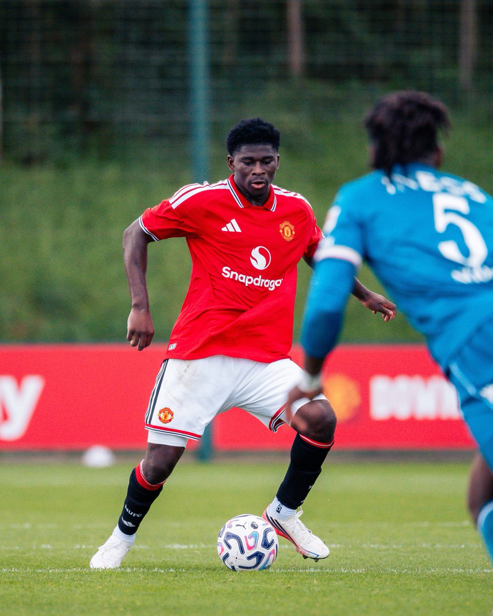 ManUtd's tweet photo. Carlos Baleba could be in line to make his United debut this weekend 💪👀