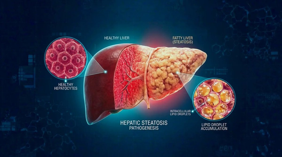 DoctorOneWorld's tweet photo. Fatty Liver Disease Decoding: Hepatic Steatosis Pathogenesis, Silent Symptoms, and Clinical Reversal Strategies - Steatotic Liver Disease (MASLD), is rapidly becoming the most prevalent chronic liver condition worldwide. #Doctor #Fattyliver
Know more - https://t.co/JVYcbRH9ny https://t.co/fG6hHVnzVO