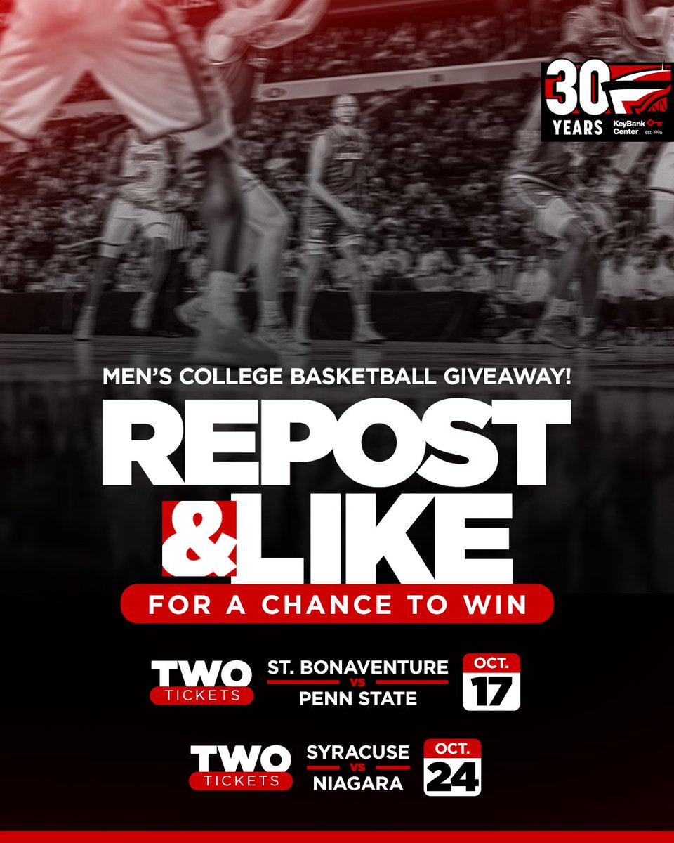KeyBankCtr's tweet photo. Who's ready for 2x college hoops?! 🏀

*Winner will be chosen 10/9 at 4 PM, Rules: https://t.co/LIY48f3DvP https://t.co/7ltqDa0cpd