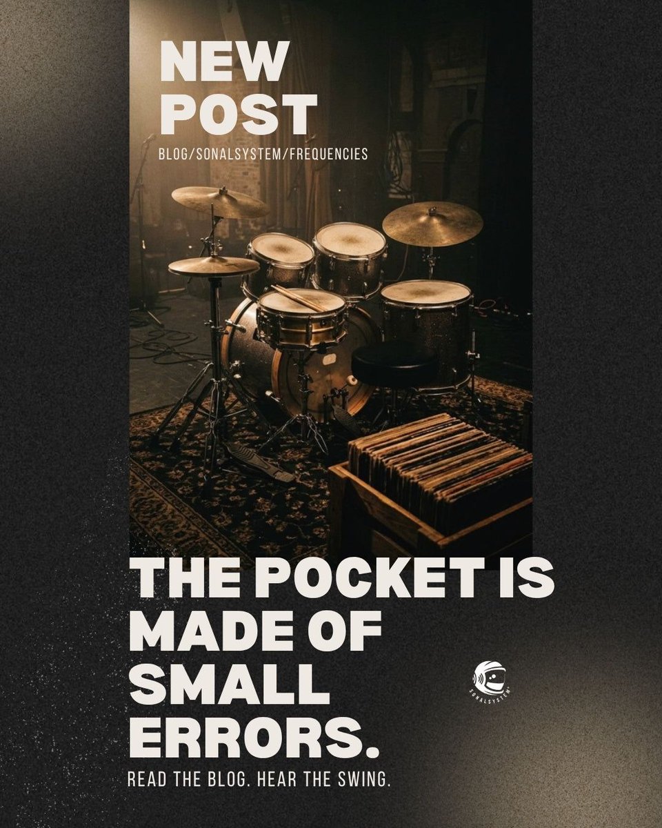 SonalSystem's tweet photo. The pocket is made of small errors, and a grid can't make them for you. New on the blog: why boom bap drums swing.
https://t.co/fbDOzya03X
#BoomBap #DrumSamples #HipHopProduction #Beatmaking #SamplePack https://t.co/5WInF2GuET
