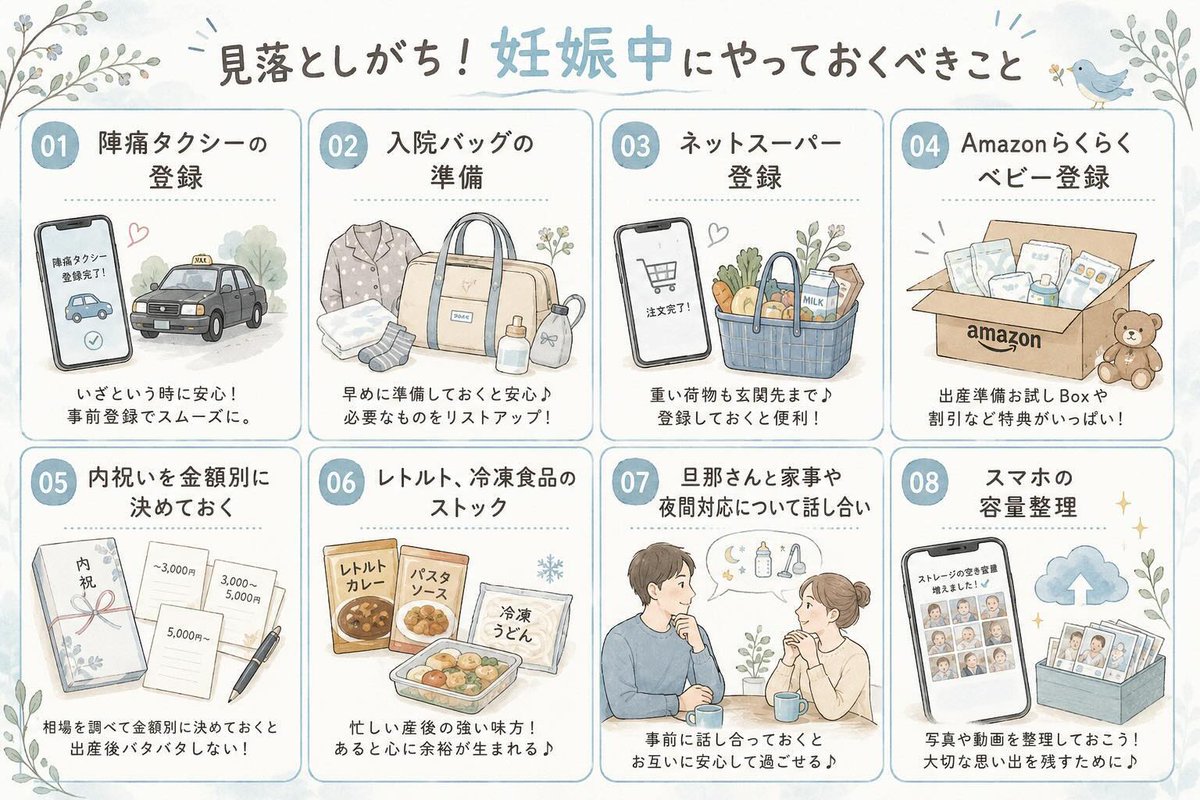 rico_maternity's tweet photo. 全国の妊婦さんたちへ
見落としがちなやつ！ 
ワクワク楽しいやつ！…まとめたよ🫶 https://t.co/3hYNhf9wGn