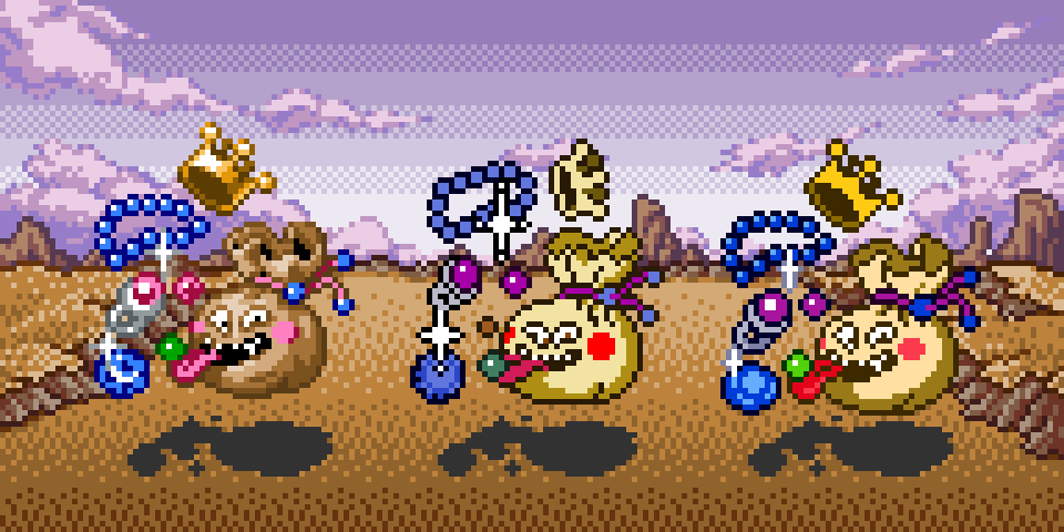 FgKIbWThku20610's tweet photo. #ドット絵 #ドラクエ
スーパーファミコン版ドラゴンクエストのおどる宝石達が集合です💎左から順にドラクエⅢ、Ⅴ、Ⅵとなっております。 https://t.co/4fqxfqGY3Q
