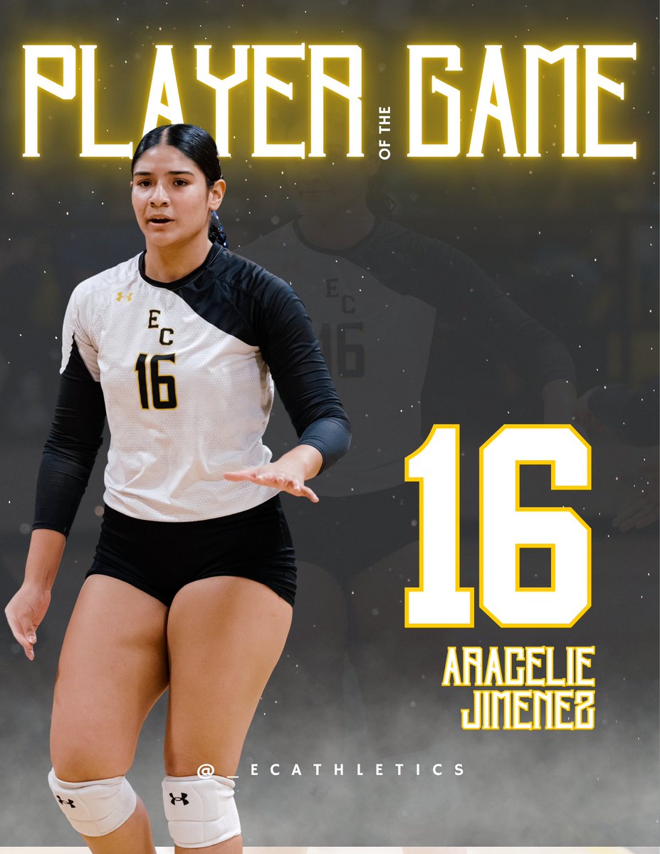 _ECAthletics's tweet photo. π PLAYER OF THE GAME | ARACELIE JIMENEZ #16 π
Big-time performance from #16 Aracelie Jimenez vs. Clemens! πͺπ½π₯
Making an impact when her team needed it most.
#ECHornets | #PlayerOfTheGame | #HornetPride
@ECISDtweets @ArriolaSuzette @maggiwelham @_ECVolleyball https://t.co/ACobx0Hx59