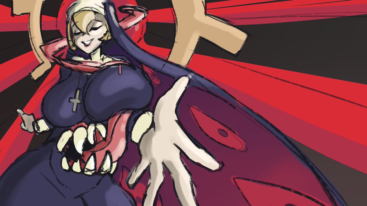 MomokaMooVT's tweet photo. Double Skullgirls WIP from last night's stream 👁️🙏 https://t.co/Wq3J0Bb3Q9