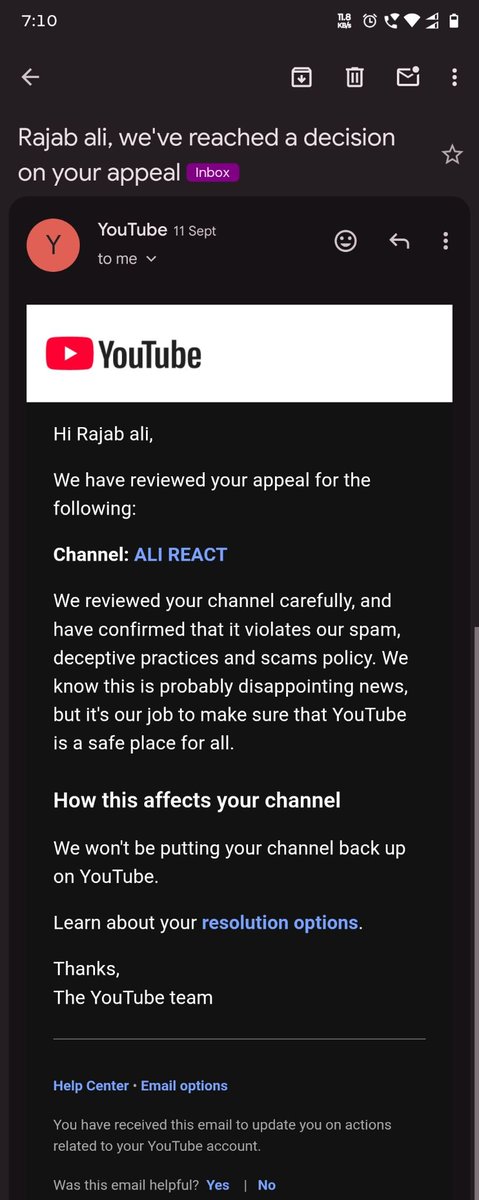 Alibhaixxx's tweet photo. Day 25 
My channel wrongly got terminated for spam scam and deceptive practices, I have never received warning or strike on my channel, but one day I received an mail from youtube that my channel violated spam/scam and deceptive practices because of that they removed my channel @TeamYouTube @YouTube @YouTubeCreators @YouTubeIndia @nealmohan