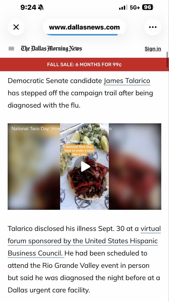 ZannSuz's tweet photo. HOLY SHIT!!!! 

The Dallas Morning News stealth edited their article article I took that screenshot from last night. 

Today the article gives the date as September 30. 
First screenshot was taken last night. Second was taken just now. 

What’s going on, Dallas Morning News?? Are you in the tank for Talarico, you hacks?