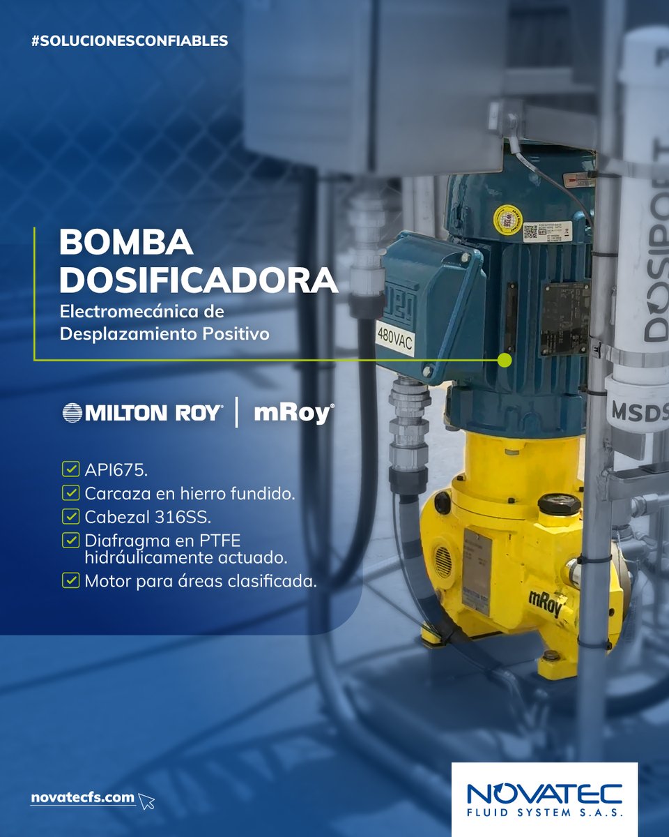 NovatecFS's tweet photo. Una solución diseñada para la inyección de químicos en campo petrolero. ⚙️

Suministramos un sistema de dosificación portátil Dosiport® para una aplicación en campo, en el departamento del Meta, destinado a la dosificación de inhibidor de corrosión. https://t.co/IETt7Pn0dA