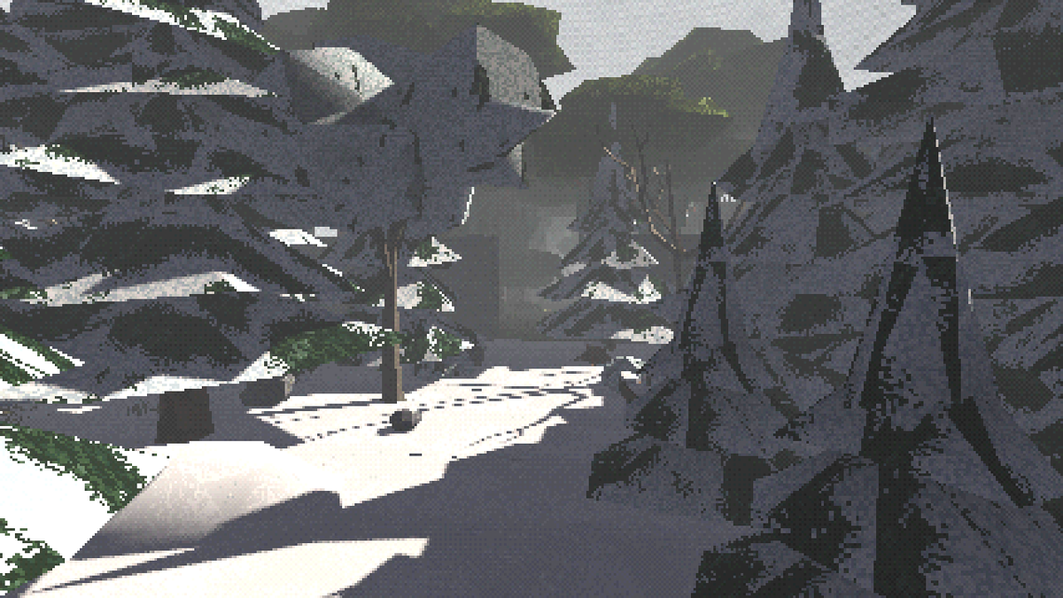 HeyHeyThereeee's tweet photo. On a PS1 a biome was mostly a palette: change the sky, the fog colour, one rock and three plants, and the player is somewhere else.

PSX Nature does it seven times, desert to alpine, walkable in a browser. 40% off until 12 Oct:
https://t.co/sD1ZKavuvd
#gamedev #psx #ps1graphics https://t.co/51EGI9SugI