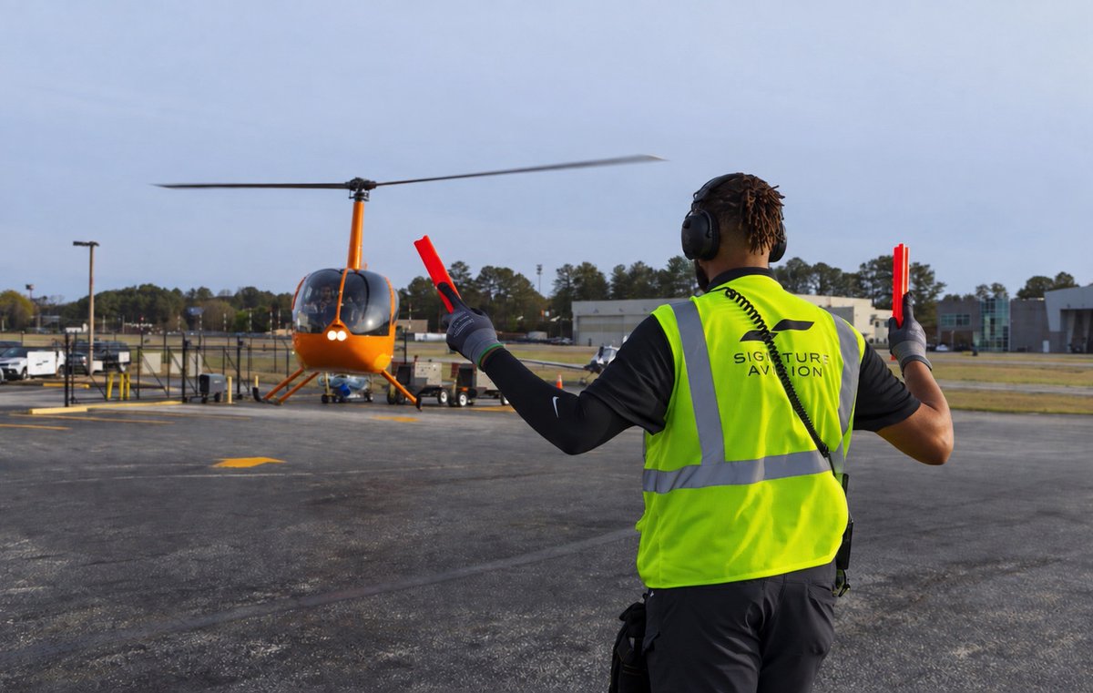 SignatureFBO's tweet photo. From aircraft handling to ground operations, safety isn’t just part of what we do, it’s how we do it. Our teams across the globe are trained to operate with precision, awareness, and care, helping keep passengers, crews, and aircrafts safe at every step.

#SignatureAviation #Safety #ElevateEveryMoment