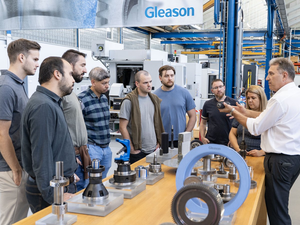Gleasonposts's tweet photo. The Gleason Gear School at Gleason-Pfauter in Ludwigsburg, Germany, combines gear theory training on design, manufacturing and inspection of gears with practical demonstrations on the shop floor and networking with gear specialists. https://t.co/o3F1Vd4AxD

#gleason #geartraining https://t.co/YNho38YHJS