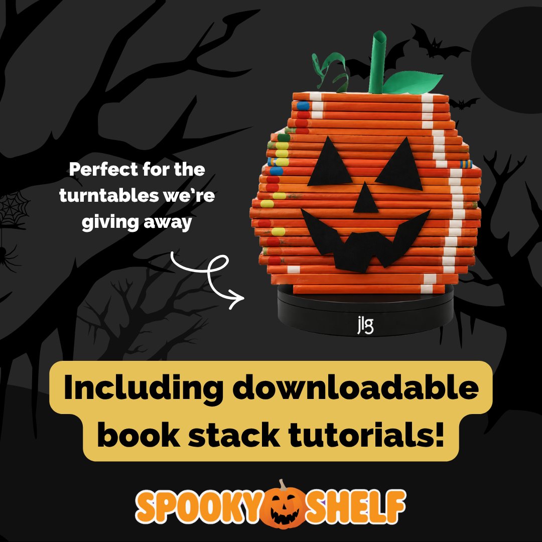 JrLibraryGuild's tweet photo. We're celebrating all things spooky this October! 🎃 Explore our free resources, including coloring pages, book stack tutorials, writing prompts, and more: https://t.co/W6f2Ku7OJG

Plus, learn how you can get a FREE 360° rotating display turntable: https://t.co/EWT4hvBPZm https://t.co/Xfs3HkNO66
