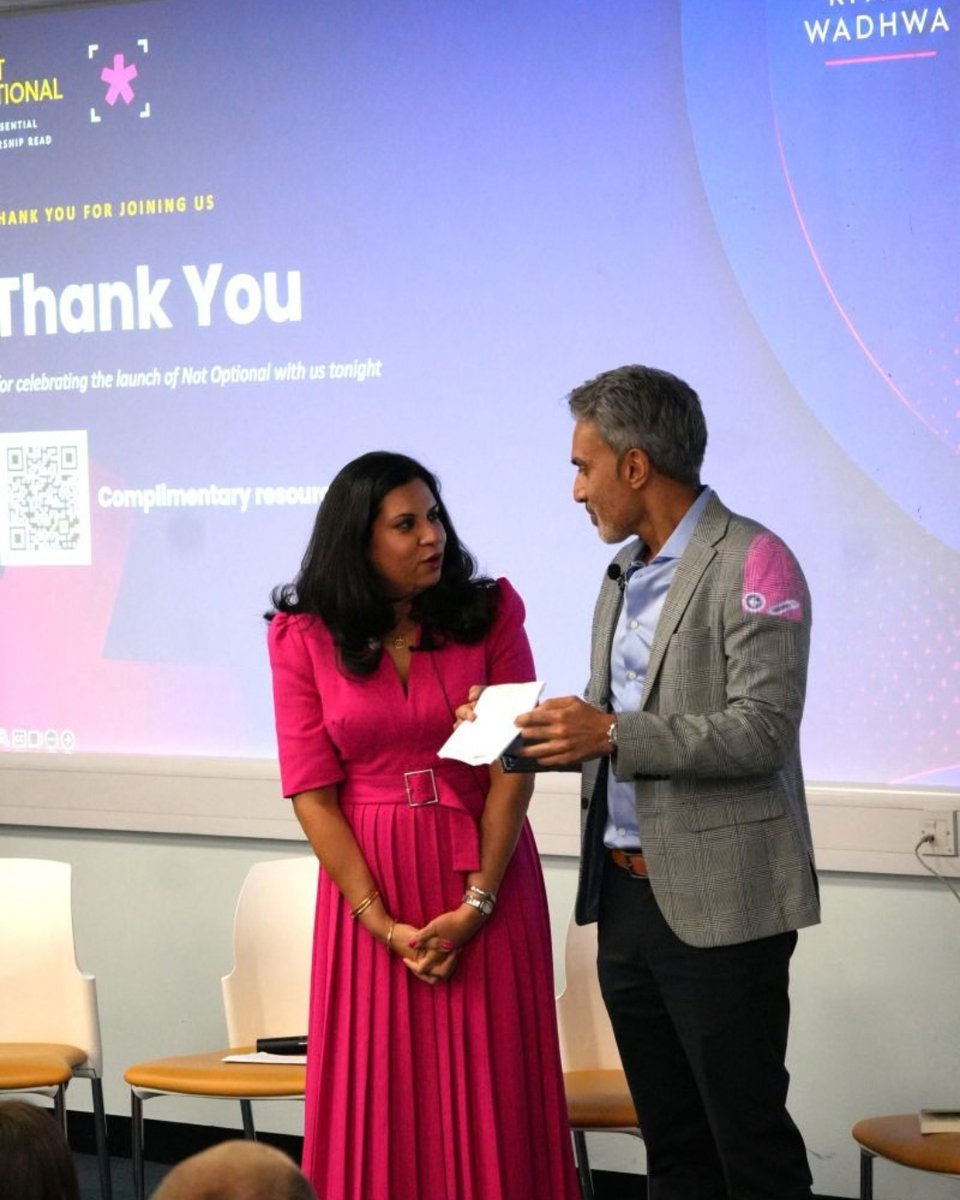 FaheemKhanFL's tweet photo. “There are moments that make you, and moments that break you.”

Proud to celebrate Ritika Wadhwa and Not Optional. It was a privilege to MC the launch with 200 people in the room, and an honour to be included in the acknowledgements.

A must-read on Cultural Intelligence. https://t.co/3f19hKDS0P