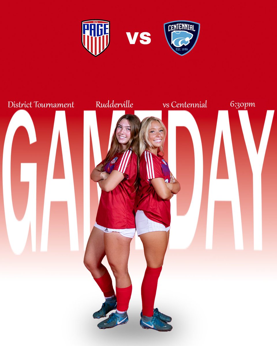 wcsPHSathletics's tweet photo. Page Soccer takes on Centennial today! #phtid 

Graphic: Jonah White (Sports Marketing) https://t.co/cG8lJt2aqI