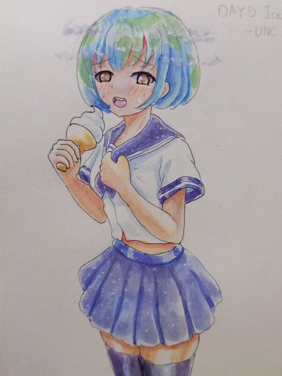 UncomfyJourney's tweet photo. Day 4 and 5 done, I'm totally behind because I've been super busy so a lot of these are going to be pretty rushed but I did put a little extra effort in 🌎 chan  because she was really fun to draw.
#pinuptober2026 #earthchan #phosphophyllite https://t.co/hhLeLx5udi