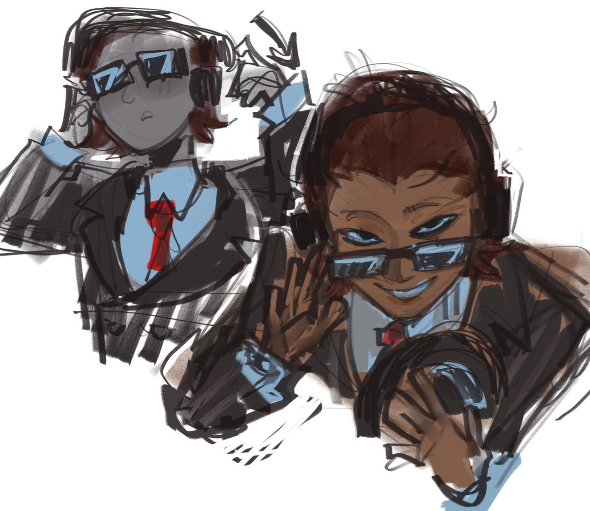 buggirllover's tweet photo. My compromise with this design is that I give them a normal skin tone when their glasses come off. #forsaken #chance https://t.co/6rnHLUXutA