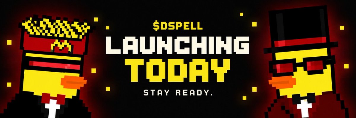 DuckspellNFT's tweet photo. We’re going live today 

Final preparations for the $DSPELL launch are underway. The official CA and launch announcement will drop right here today

Turn notifications on. Stay ready https://t.co/KwYaI4BeRo