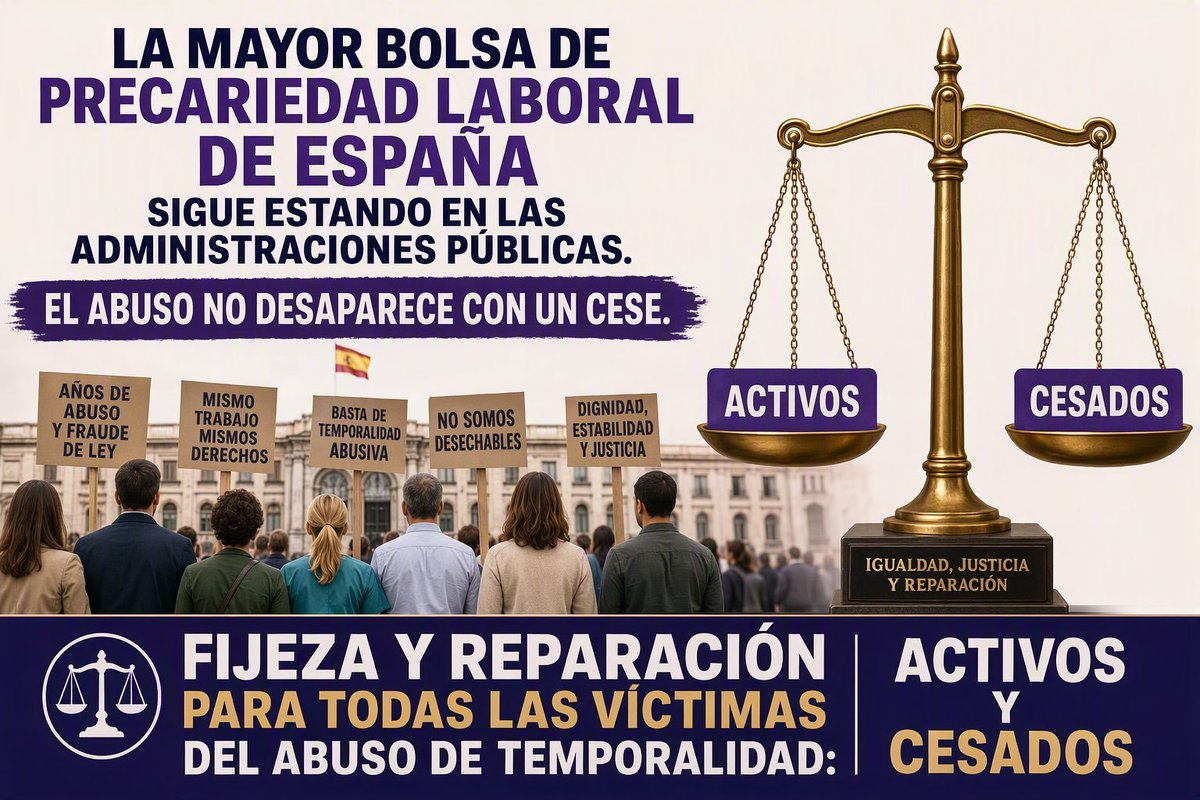 potxolata's tweet photo. @desdelamoncloa Teneis a 800.000 empleados públicos temporales enfraude de ley sin estabilizar.  Haréis pagar a España indemnizaciones y sanciones mil millonarias. #fijezaya, no prevariquéis (más) https://t.co/Rm5kGjTE1Z