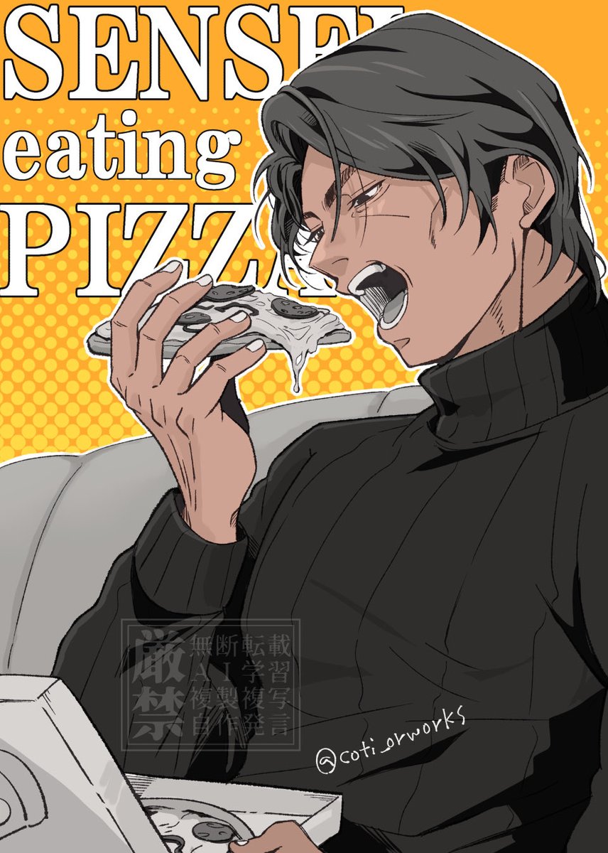 coti_orworks's tweet photo. 健康診断終わったらピザ🍕食べたいみがある…！あとマックとか🍔 😂
というわけで、先生🐺再掲して寝ます😴
おやすみなさい～🐑 https://t.co/HlJS7IBa4m