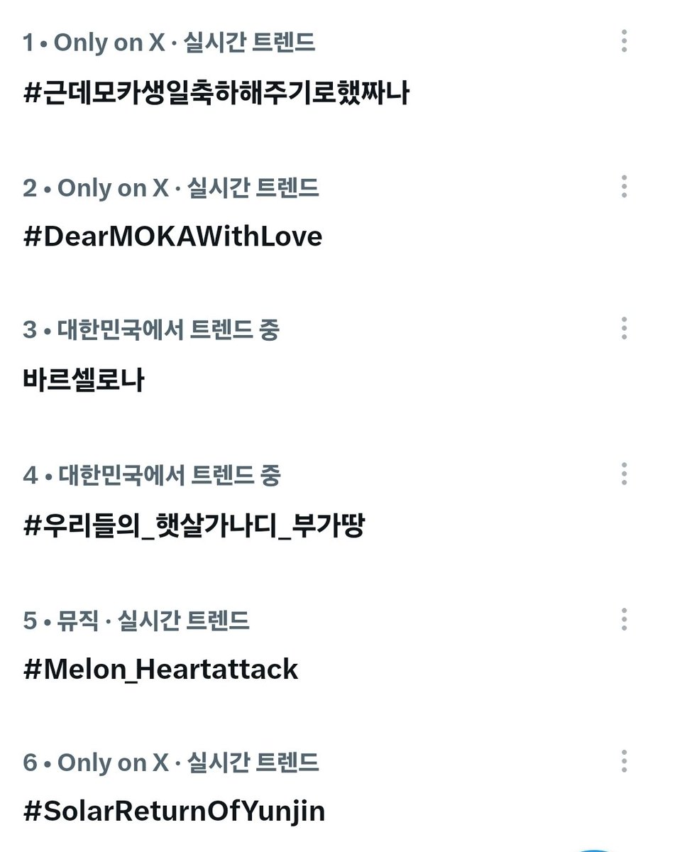 elit_quprids's tweet photo. Moka birthday tag is #1, #2 trending on X in South Korea 🇰🇷 https://t.co/EZ5ZTcPoPv