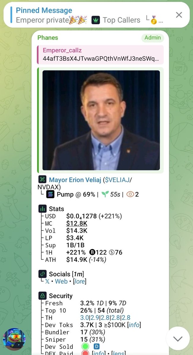 emperor_callz's tweet photo. $VELIAJ
CA

44afT3BsX4JTvwaGPQthVnWfJ3neSWqmxj7HR6ZCg2xm
#solanamemecoin #memecoin #memecoin1000x https://t.co/ITvj9x9DBT