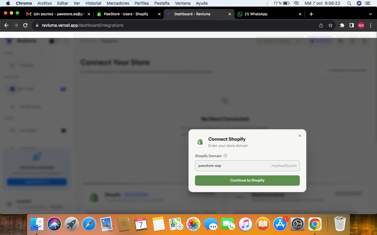 SplendorBen's tweet photo. We finally got our first real Revluma user

And Shopify immediately humbled us😭

We’ve been building Revluma while bootstrapping from basically nothing.

No massive budget.
No 10,000 merchants waiting in line.

Just us building, talking to store owners, fixing things, and trying to get the first few businesses to actually use what we built.

Then it happened
A Shopify store owner tried to connect Revluma to his store.

He went through the installation flow.

And then...

Shopify said: “Absolutely not.” 💀

The store owner got hit with:

“This app can't be installed yet. The app developer needs to select a distribution method first.”

And I'm not even mad at Shopify.

Because this is exactly what building a real product looks like.

You can spend weeks building the intelligence layer, the analytics, the recovery systems, the customer insights...

Then your first actual user finds the one thing you somehow didn't discover until production.

😂

But here's the part I love.

He actually wanted to use Revluma.

He wasn't looking at a demo.
He wasn't reading a landing page.
He was actually trying to connect it to his store.

That's a completely different feeling.

So now we're fixing it.
We're working through Shopify's app distribution requirements, tightening the installation flow, testing the permissions, and making sure the next store owner doesn't hit the same wall.
And we're documenting the process.

Because Revluma isn't being built in a vacuum.

We're building it with real merchants.

The goal is simple:

Connect to the tools they already use.

Understand what's happening across their store.

Find where revenue is leaking.

Identify what is changing.

Detect customers at risk of leaving.

Surface what deserves attention first.

Then turn all that fragmented data into an actual decision.

Not another dashboard full of numbers.

“Here is what changed. Here is why it matters. Here is what you should do next.”

We're still early.

We're still bootstrapping.

We're still going to hit walls.

But now there's a real Shopify merchant on the other side of the product trying to use it.

And honestly?

That's one of the biggest milestones we've had so far.

If you're running a Shopify store and want to see what Revluma can find across your business, we're currently onboarding a small group of early merchants for free.

Comment REVLUMA or DM me REVLUMA.

If you want to follow the build from the messy side, follow along.

We're just getting started. 🚀
And shoutout to our first Revluma user, Walid, for actually trusting us enough to test this with his store 🙌

Instagram: @svj63_wkczzz
X: @elk_walid68646
