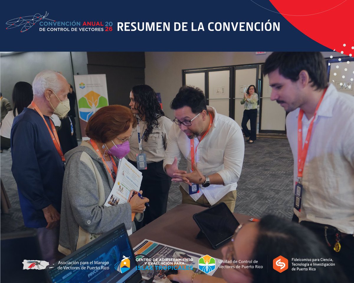 PRVectorControl's tweet photo. Gracias a las organizaciones que participaron con sus mesas educativas e interactivas en la Convención Anual de Control de Vectores 🦟

Ese intercambio fue una de las partes más valiosas del día. 🧵2/2 

Un programa del @prsciencetrust1. https://t.co/5OKzQat0Sz