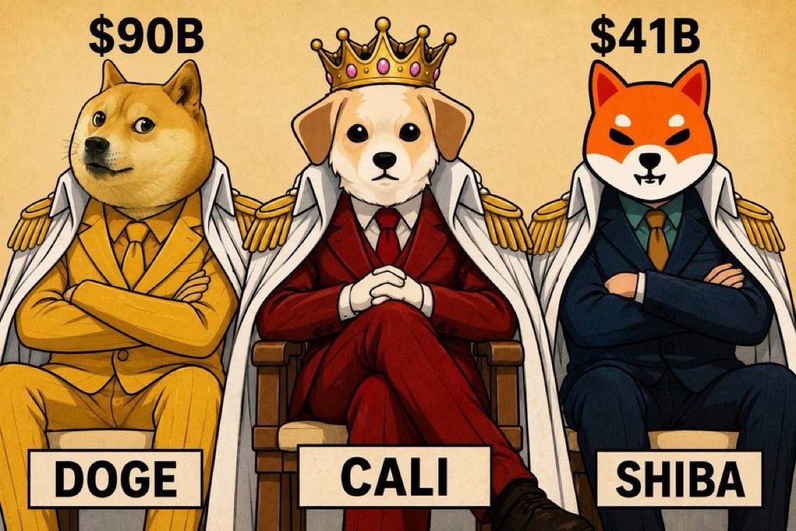 sander46744's tweet photo. solana:8k4sBtEeK4pf26noKqApv8NBTnuSJcbdwpKYknk5PbAA compared to $SHIB &amp; $DOGE 👀

The main difference? Market cap.

Same meme energy, but $CALI is still much smaller. 🚀

$CALI 🐕🔥 https://t.co/5tfkIyAdLF