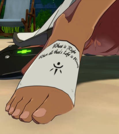 pen_altt's tweet photo. GG Ramlethal Valentine 🤍🖤👣 

The most badass fighting games I’ve ever played. Rammy is a bit too technical for me, but I main Chipp 😅 🥷 
#guiltygear #guiltygearramlethal #animefeet #feet https://t.co/b5C5cSufVD