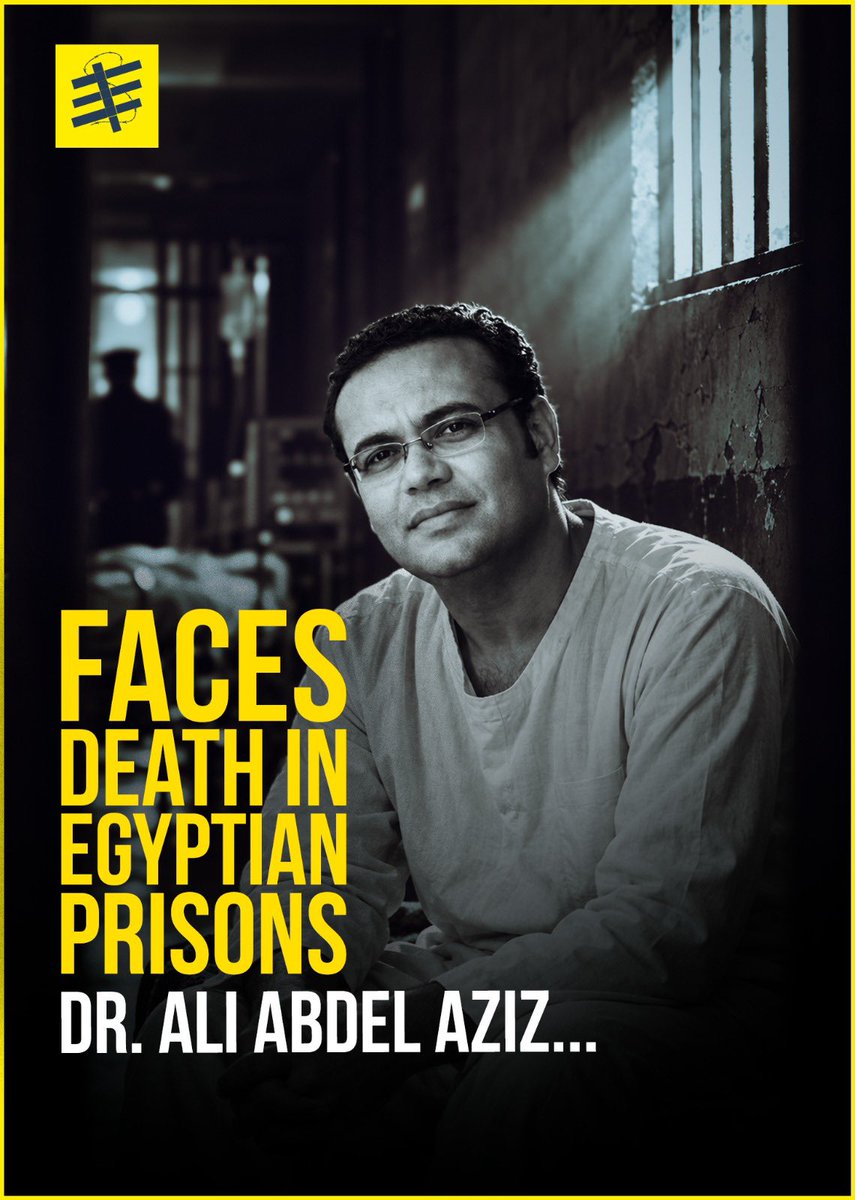FreeThemAll_'s tweet photo. The health of prisoner of conscience Dr. Ali Abdel Aziz has worsened due to a serious pancreatic tumour that urgently requires medical intervention. Despite a clear medical recommendation for an immediate diagnostic endoscopy and his transfer to a specialised hospital, he remains denied the necessary examination and treatment.
Security forces detained Abdel Aziz at Cairo International Airport on 1 January 2024 during his return to Egypt for a holiday. He was then forcibly disappeared at a National Security headquarters until he appeared before the Supreme State Security Prosecution on 8 January 2025.
#FreeThemAll
#Egyptian_hell
@Stephen_Quentin
@sylviebrigot
@karimbitar